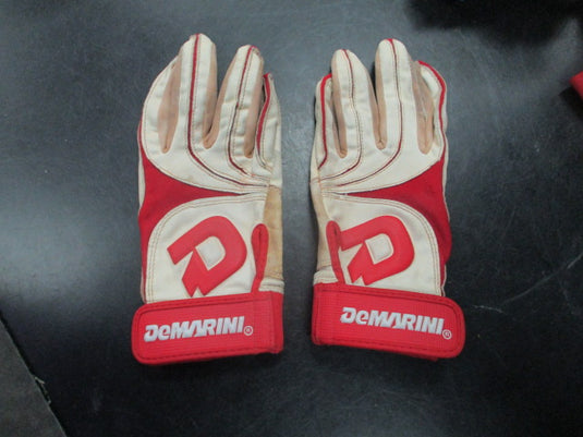 Used Demarini Batting Gloves in Red Size Youth Medium