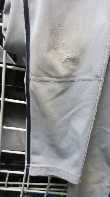 Load image into Gallery viewer, Used Nike Blue Piping Grey Open Bottom Pants Youth Size XS - wear
