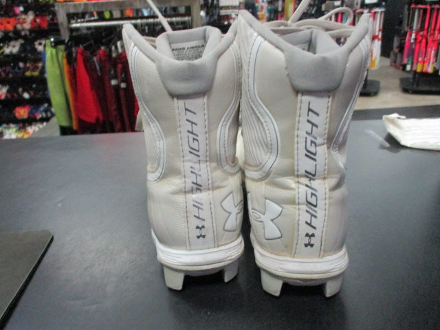 Load image into Gallery viewer, Used Under Armour Highlight Size 7 Hightop Football Cleats
