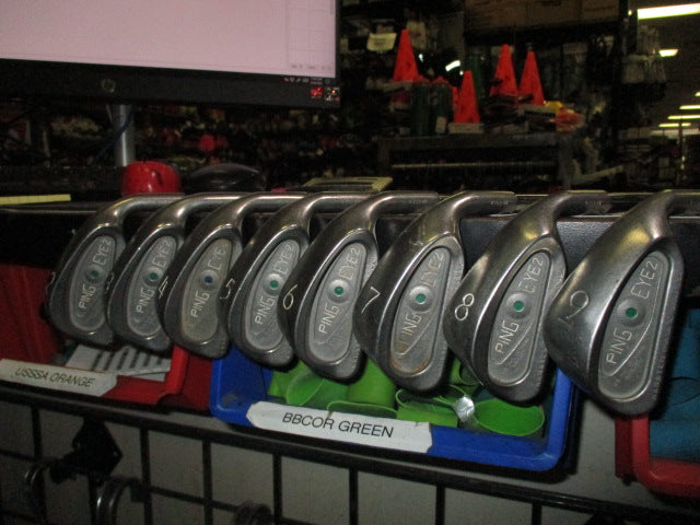Load image into Gallery viewer, Used Ping EYE 2 Karsten Right Hand Iron Set 2-9 (4 Iron Has a Blue Dot)
