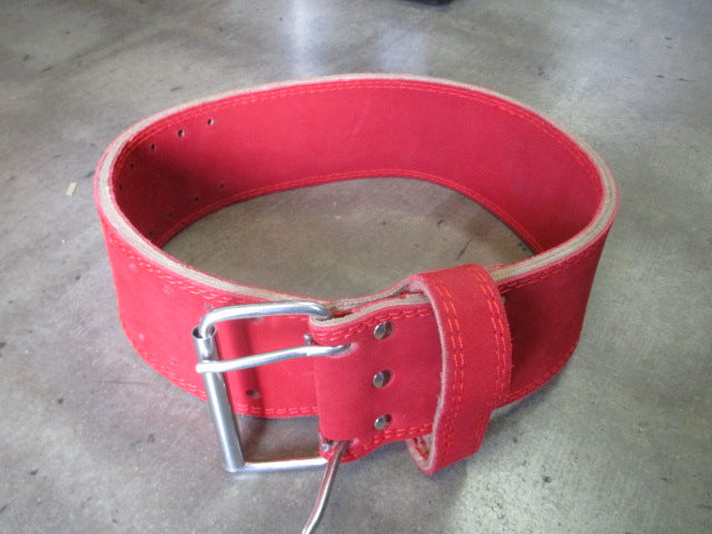 Load image into Gallery viewer, Used Greek God Status Red Leather Lifting Belt 40&quot; Length
