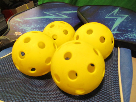 Used Panel Sounds Lighting Pickleball Set 2 Paddles 4 Balls