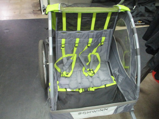 Used Schwinn Pacific Cycle Lumina Reflective Double Bike Trailer W/ Attachment