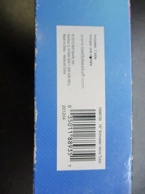 Bell Schrader Valve Inner Tube - 16" x 1.75 - 2.25"