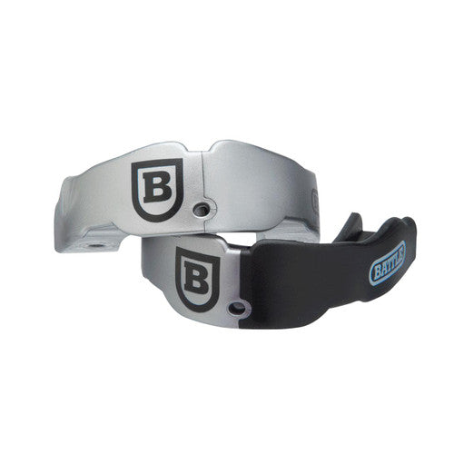 New Battle Football Mouthguard Adult Ages 10 & Over- Silver/Black