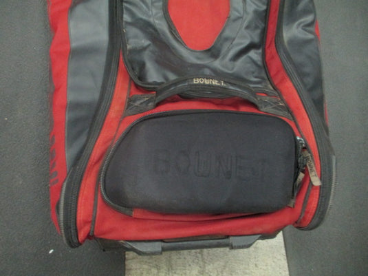 Used Bownet Red/Black Wheeled Baseball Catcher's Equipment Bag
