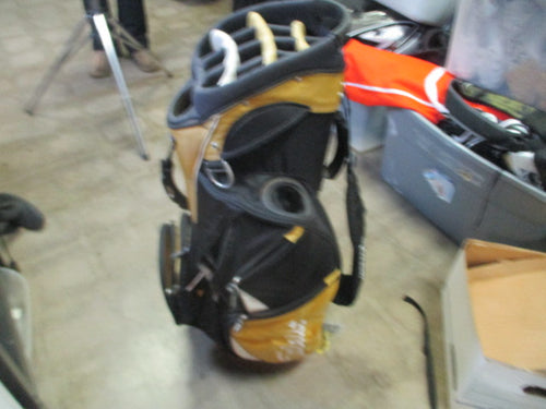Used Titleist Cart Bag Gold and Black Golf Bag