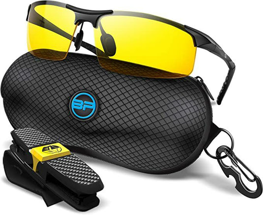 Blupond Yellow Ultimate Eye Protection Safety Glasses w/ Case & Accessories