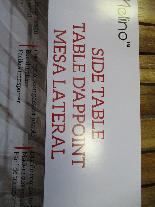 Melino Wooden Folding Outdoor Side Table 18x16x16 in