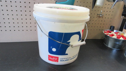 Used Baseballs W/ Rawlings Bucket