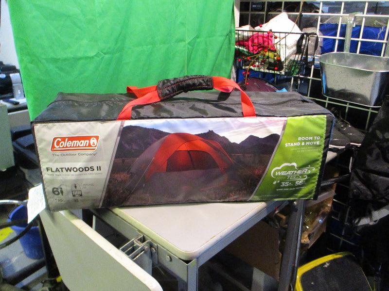 Load image into Gallery viewer, Used Coleman Flatwoods II 6 Person Camping Tent

