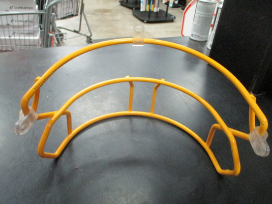 Used batting helmet mask in yellow with hardware