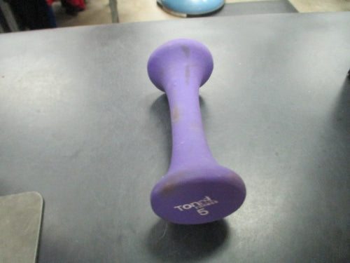 Used Tone Fitness 5 LB Rubber Dumbbell
