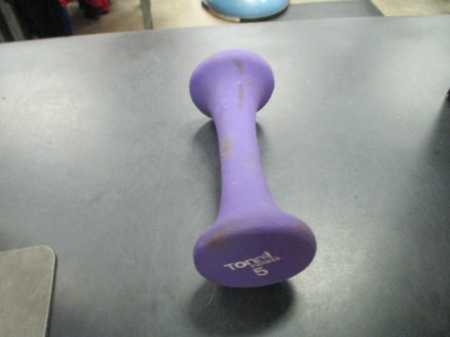 Load image into Gallery viewer, Used Tone Fitness 5 LB Rubber Dumbbell

