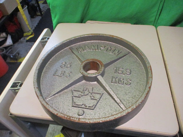 Load image into Gallery viewer, Used Hampton 35LB Olympic Weight Plate
