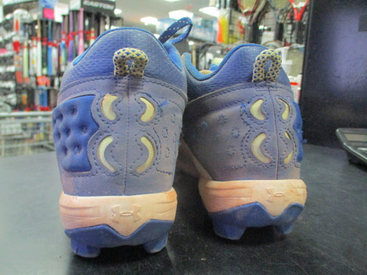 Used Under Armour Blue/White Cleats Size 5