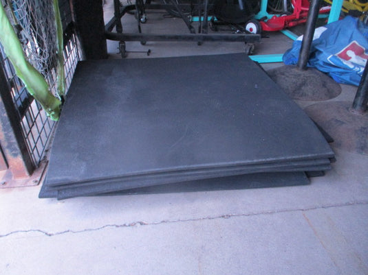 Used 39" X 39" X 1/2" Heavy Duty Rubber Floor Mat - QTY 1