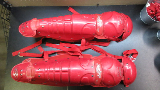 Used Rawlings Catchers Shin Guards - Size Adult