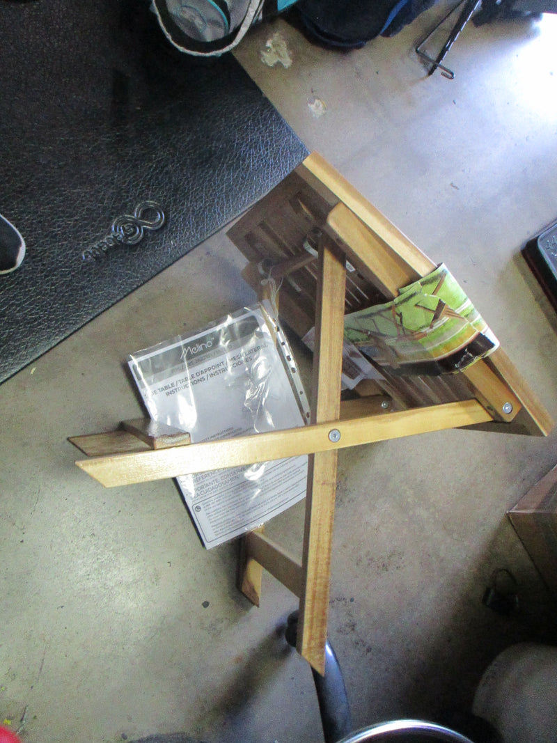 Load image into Gallery viewer, Melino Wooden Folding Outdoor Side Table 18x16x16 in
