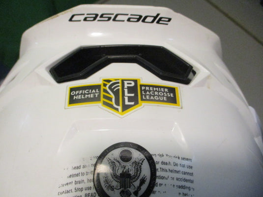 Used Cascade XRS Pro White Adjustable Lacrosse Helmet