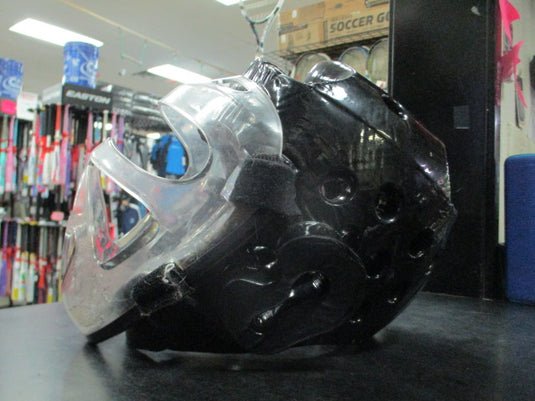 Used Champion Foam Head Gear in Black With Macho Face Shield Size Small