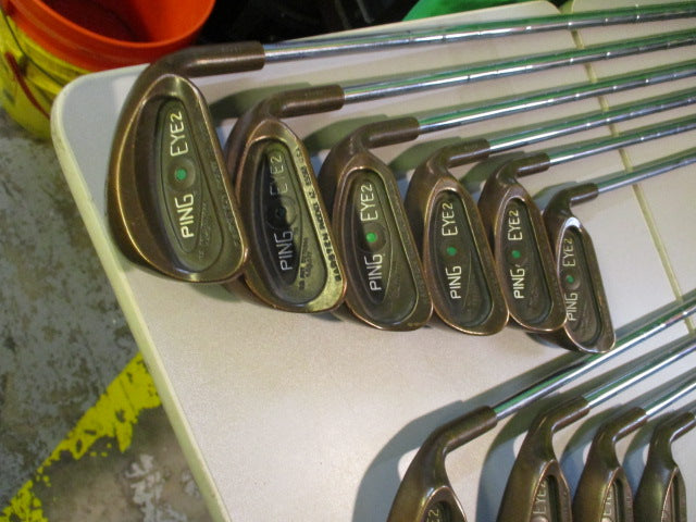 Load image into Gallery viewer, Used Ping EYE 2 Green Dot RH Beryllium IRON SET 2-PW-SW Matching Serial
