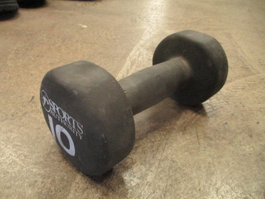 Used 10lb Black Sports Authority Neoprene Dumbbell