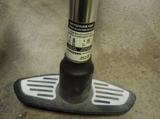 Used Husky Bike Floor Pump with Preasure Gauge