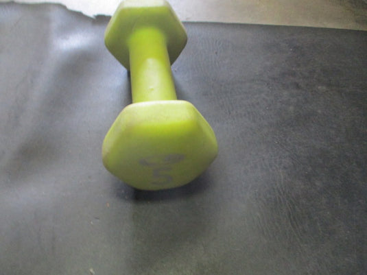 Used 5lb Neoprene Green DUMBBELL Qty 1