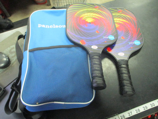 Used PanelSound Pickleball Set w/ 2 Paddles & 4 Balls