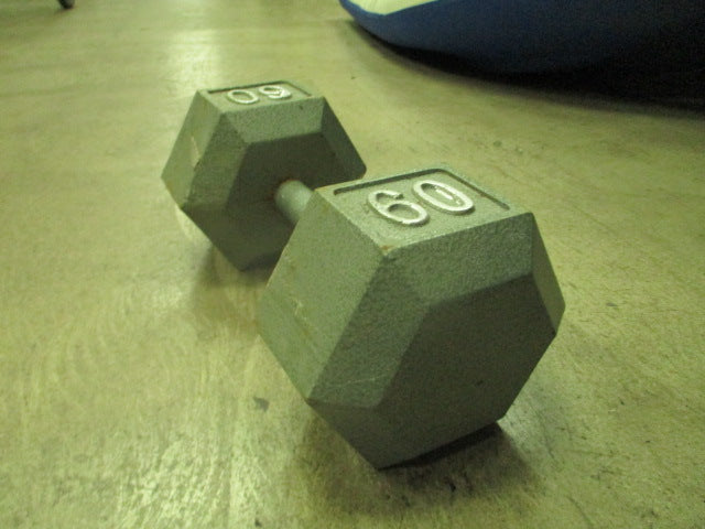 Load image into Gallery viewer, Used 60lb Cast Iron Hex Dumbbell
