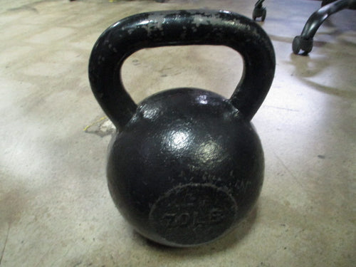 Used 70 LB Cast Iron Kettle Bell