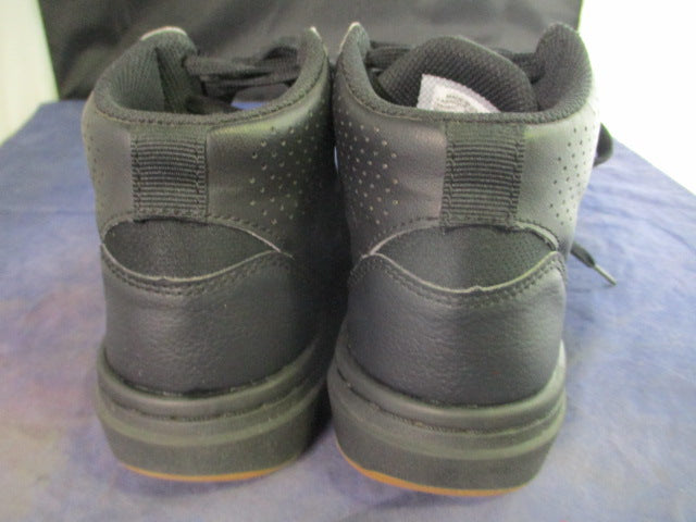 Load image into Gallery viewer, Used Converse Mid Top Faux Leather Sneakers Size 3.5
