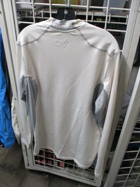 Load image into Gallery viewer, Used Nike Pro Combat White Longsleeve Shirt Adult Size XL
