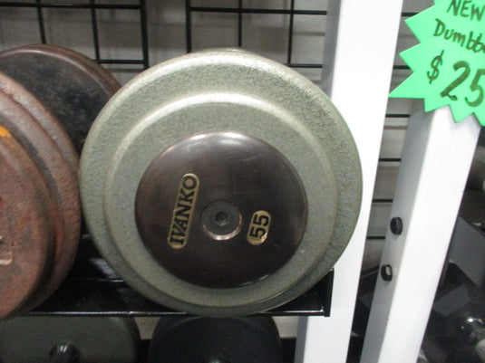 Used Ivanko 55lb Fixed Dumbbell