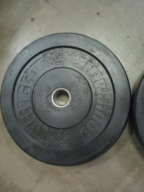 Used Wright 35 lb Black Olympic Bumper Plate