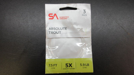 SA AbsoluteTrout 7.5FT 5x 5.9Lb 2 Pack