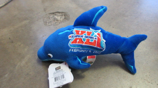 Load image into Gallery viewer, Mini Embroidered Super Bowl 2007 Dolphin Stuffed Animal
