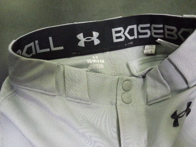 Load image into Gallery viewer, Used Under Armour Youth Straight Bottom Baseball Pants in Grey Size Youth SM

