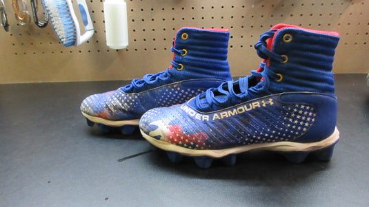 Used Under Armour Highlight RM 2.0 Usa Football Cleats - Size Youth 6