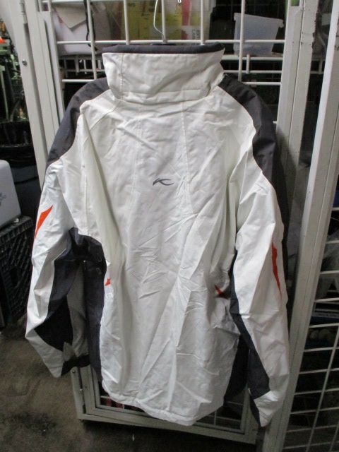 Used KJUS Lasse White Snow Jacket Size 56 /Adult Size 2XL - small spot on pocket