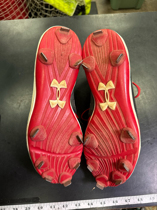 Used Under Armour Heater Metal Baseball Cleat Size 10