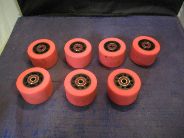 Load image into Gallery viewer, Used Pink Roller Skate Wheels Set of 7
