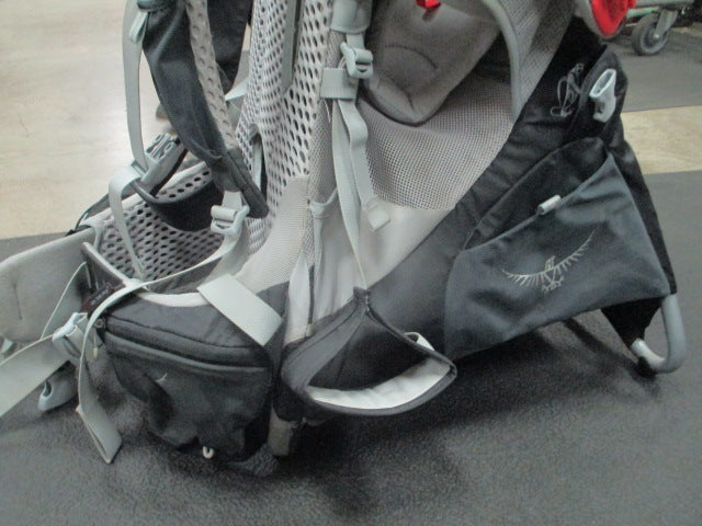 Load image into Gallery viewer, Used Osprey Poco AG Plus Grey Child Carrier Backpack
