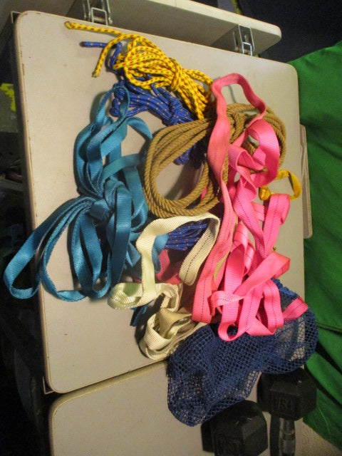 Load image into Gallery viewer, Used REI Mesh Bag With assortment of Rope and Straps
