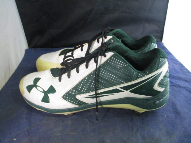 Load image into Gallery viewer, Used Under Armour Charged Metal Cleats Adult Size 12.5
