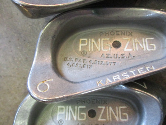 Used Ping Zing Black Dot Iron Set 3-9 Sand Wedge (Need Re-Grip)