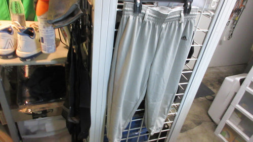 Used Adidas Grey Pull-Up Baseball Pants Size Youth Large
