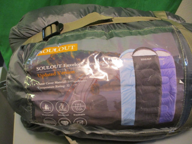 Load image into Gallery viewer, Used Soulout Envelope Camping Sleeping Bag
