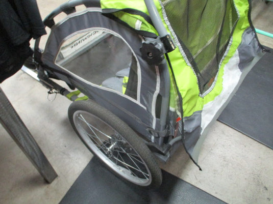Used Schwinn Pacific Cycle Lumina Reflective Double Bike Trailer W/ Attachment